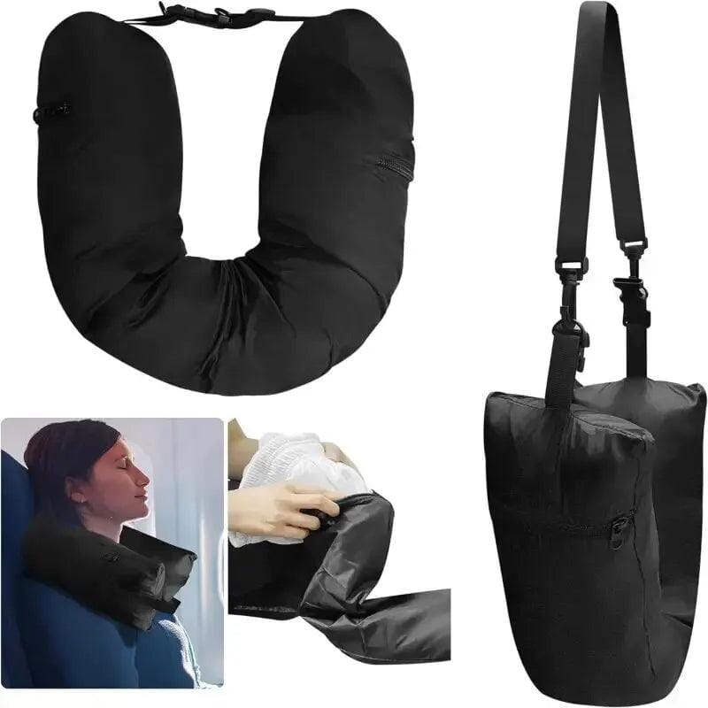 (2 em 1) Travesseiro de Viagens e Bolsa (COMPRE 1 LEVE 2) + FRETE GRÁTIS bolsa pescoço Mil e Dois Descontos 