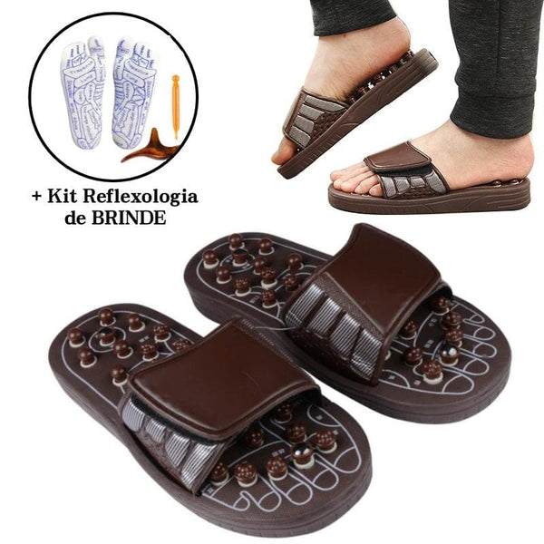Chinelo Terapêutico de Acupuntura + Kit Reflexologia de BRINDE Chinelo ortopédico Mil e Dois Descontos 