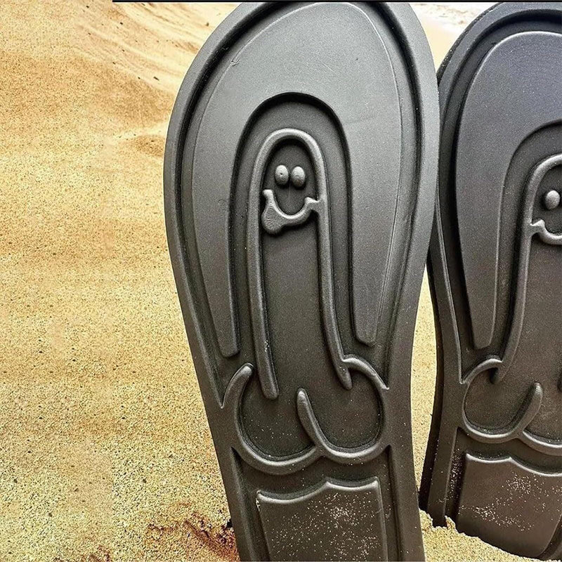 Chinelos de Praia Divertidos e Criativos (Pegada Inesquecível) chinelos Mil e Dois Descontos 