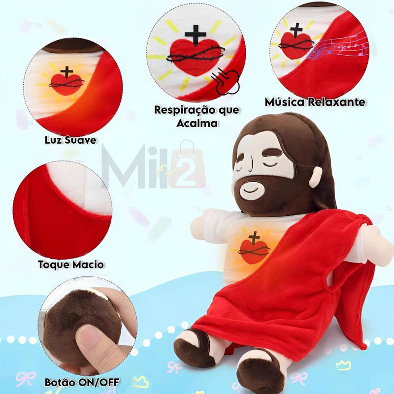Jesus que Respira - O Pelúcia que Abraça com Fé e Acalma a Alma jesus que respira Mil e Dois Descontos 