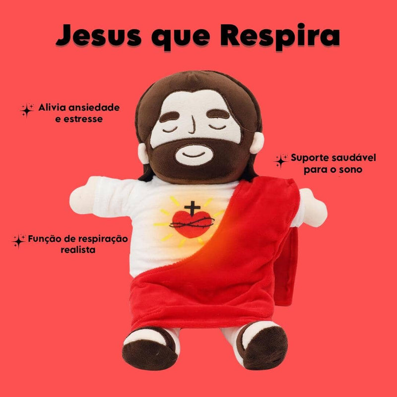 Jesus que Respira - O Pelúcia que Abraça com Fé e Acalma a Alma jesus que respira Mil e Dois Descontos 
