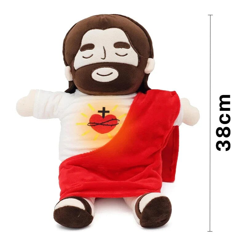 Jesus que Respira - O Pelúcia que Abraça com Fé e Acalma a Alma jesus que respira Mil e Dois Descontos Vermelho 