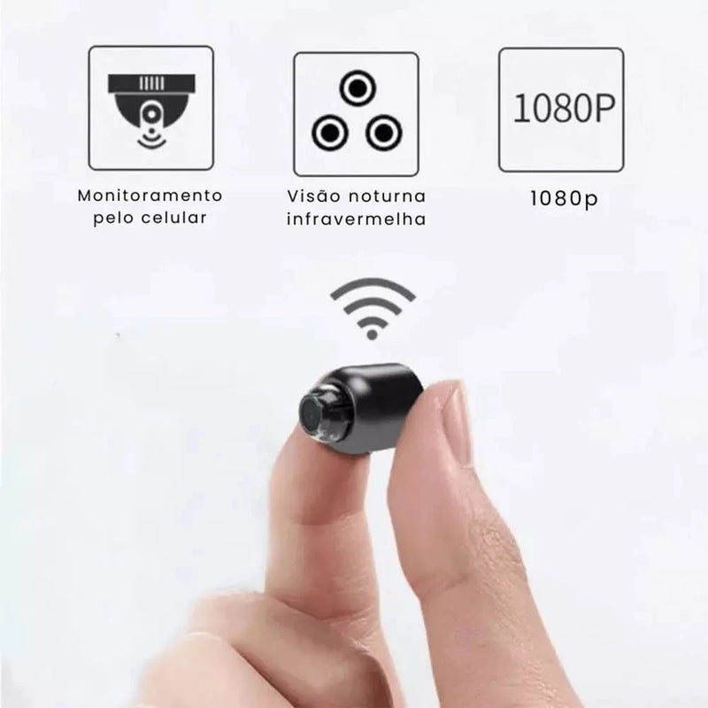 Kit 2 Nano Vision - Mini Câmera De Segurança (Ultra HD 4K) Nano Vision Mil e Dois Descontos 
