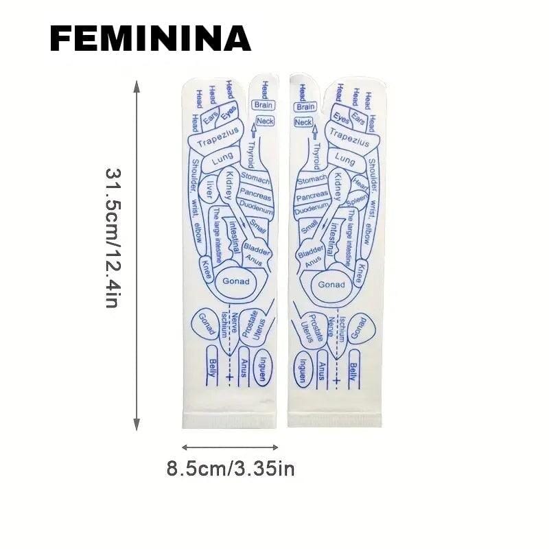 Kit Terapêutico: Meias De Reflexologia Com Ferramenta De Massagem Chinelo ortopédico Mil e Dois Descontos 