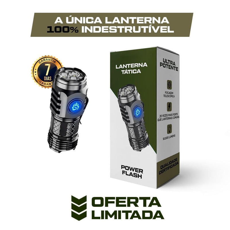 Lanterna Portátil Indestrutível Power Flash® [ÚLTIMO DIA NA PROMOÇÃO E FRETE GRÁTIS] lanterna Mil e Dois Descontos 