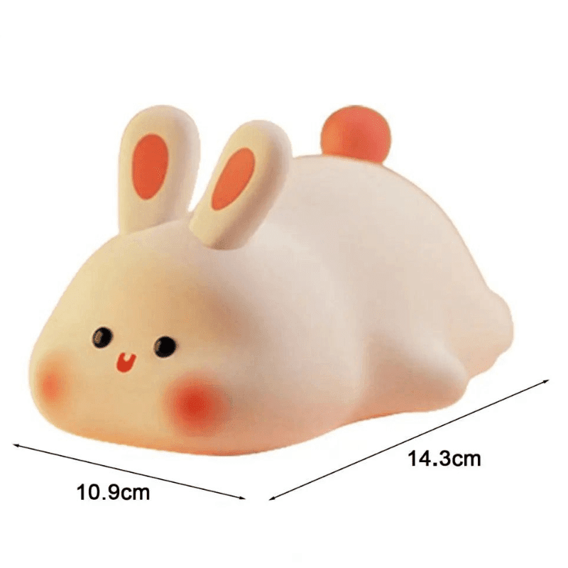 Luminária Touch em Silicone Coelho Preguiçoso Luminaria Mil e Dois Descontos 