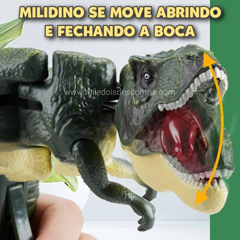 Milidino©: T-Rex com Movimento Realista, Luz e Som (ÚLTIMAS UNIDADES) Milidino Mil e Dois Descontos 
