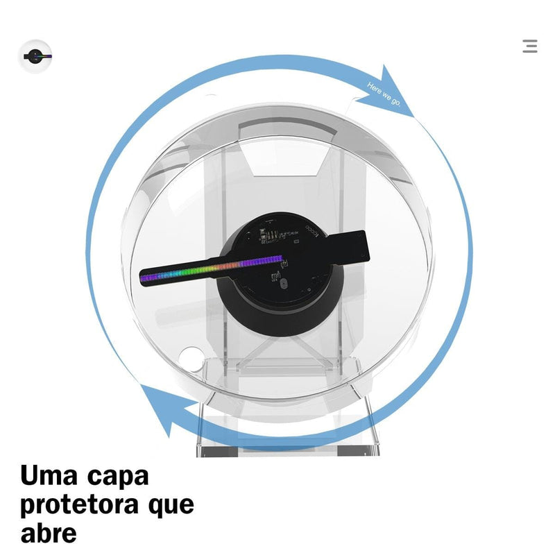 Mini Projetor de Hologramas 3D com Alto-falante Bluetooth Mil e Dois Descontos 
