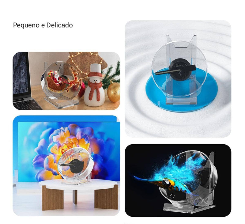 Mini Projetor de Hologramas 3D com Alto-falante Bluetooth Mil e Dois Descontos 