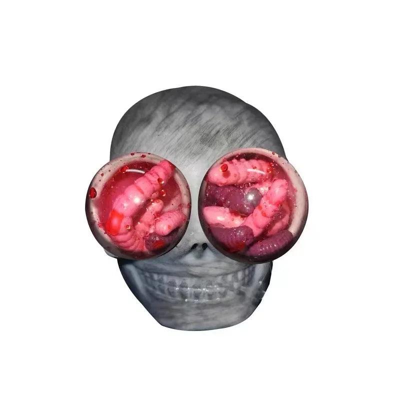 (Pague 1 LEVE 2) Caveira com Larvas Realistas: Brinquedo Anti-stress (ESTOQUE LIMITADO) Mil e Dois Descontos 