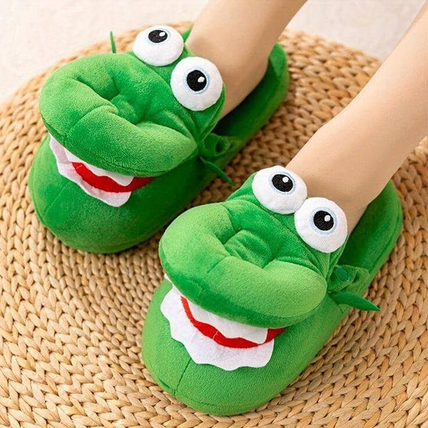 Pantufas de Jacaré que abre a boca (PROMOÇÃO DE INVERNO) Pantufa Jacaré Mil e Dois Descontos 