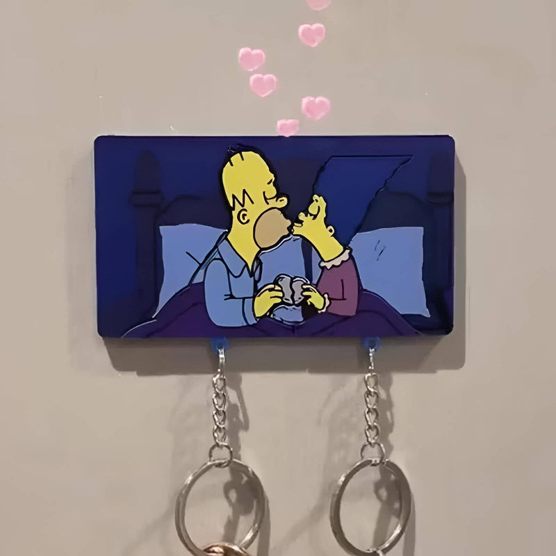 Porta chaves Romântico: Porta chaves + 2 Chaveiros Chaveiro google Mil e Dois Descontos Os Simpsons 