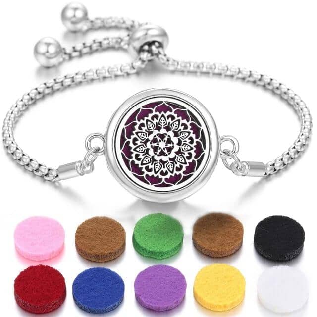 Pulseira Aromaterapia Árvore da Vida Raíz em AÇO INOXIDÁVEL - ANTIALÉRGICO + 10 almofadas de aroma Grátis pulseira de cheiro Mil e Dois Descontos 