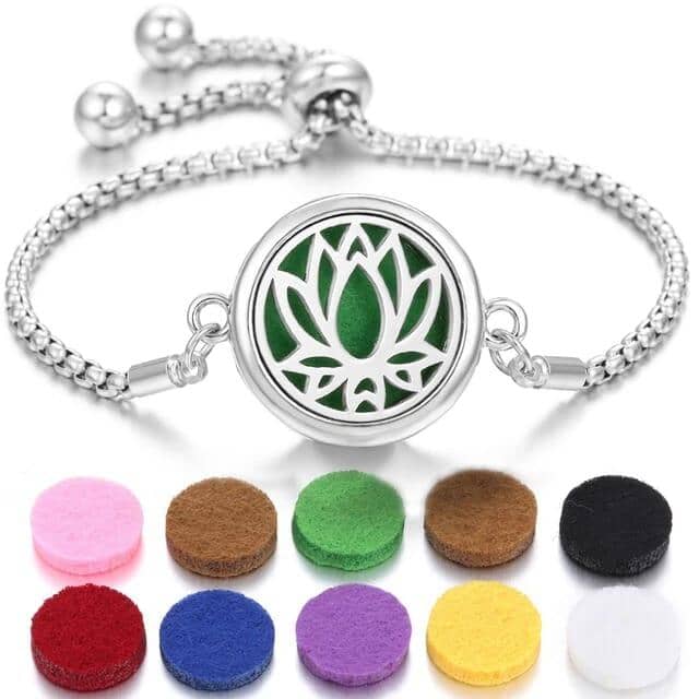 Pulseira Aromaterapia Árvore da Vida Raíz em AÇO INOXIDÁVEL - ANTIALÉRGICO + 10 almofadas de aroma Grátis pulseira de cheiro Mil e Dois Descontos 