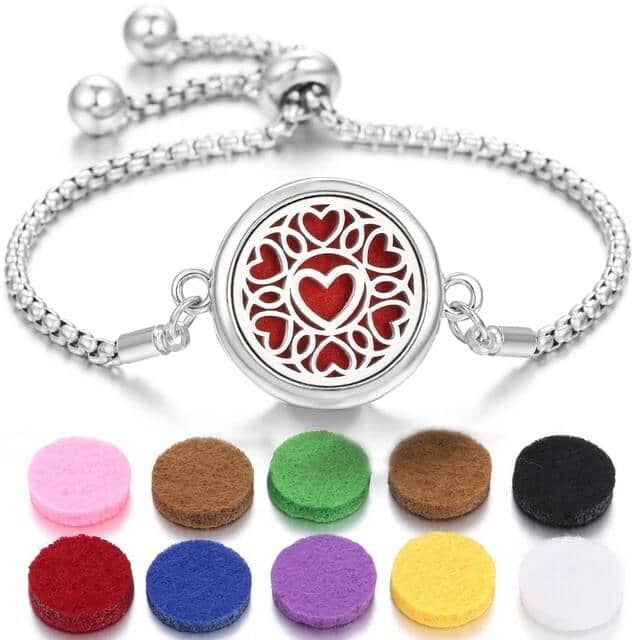 Pulseira Aromaterapia Árvore da Vida Raíz em AÇO INOXIDÁVEL - ANTIALÉRGICO + 10 almofadas de aroma Grátis pulseira de cheiro Mil e Dois Descontos 