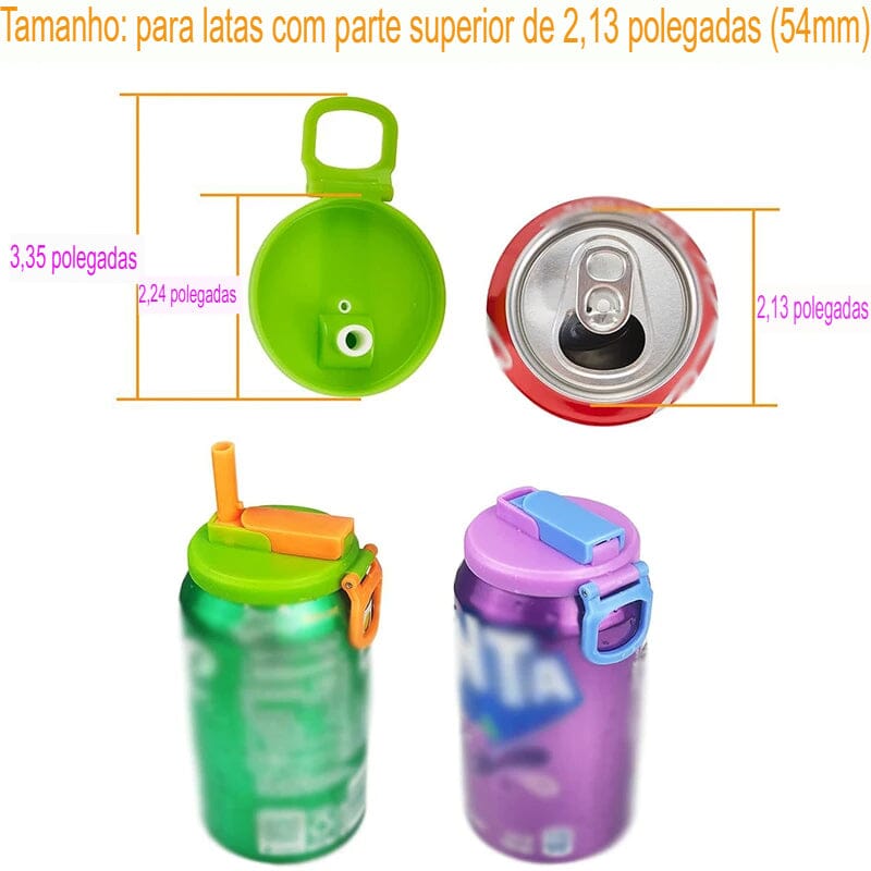 Tampa De Copo / Garrafa Com Canudinho ( COMPRE 1 LEVE 2 ) + FRETE GRÁTIS + BRINDE DE 2 CANUDOS Criança e Adultos Mil e Dois Descontos 