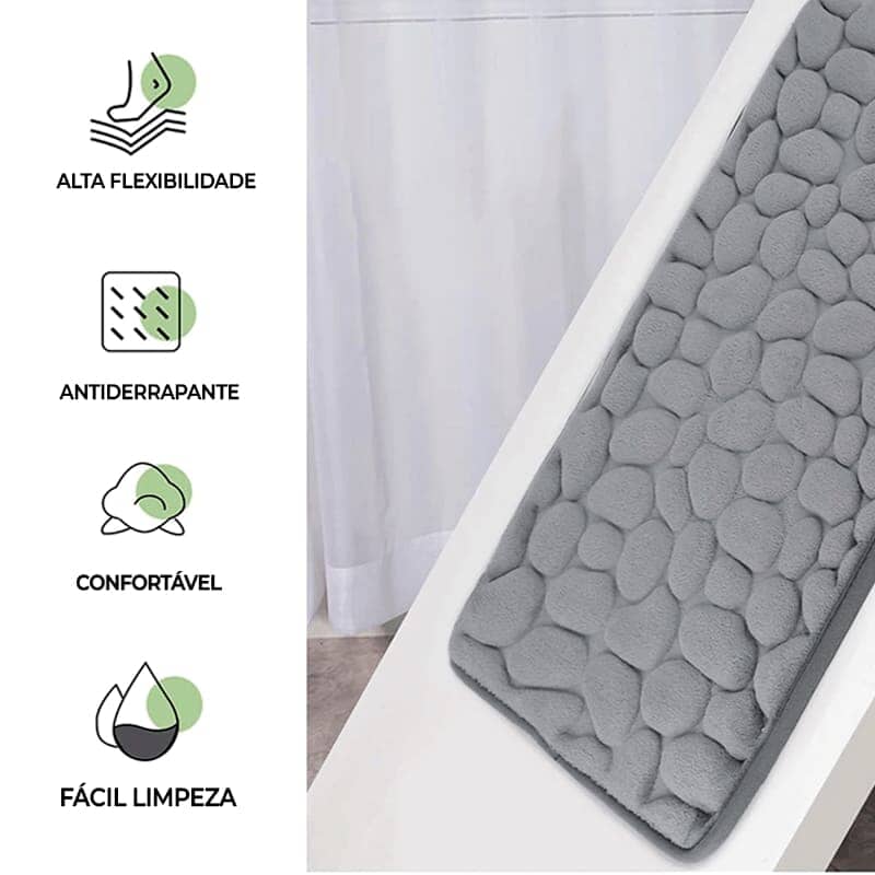 Tapete De Box Banheiro (Absorve a água e não deixa odor) tapete absorvente Mil e Dois Descontos 