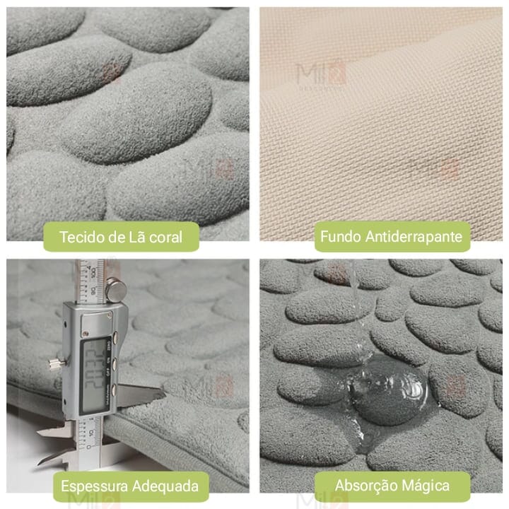 Tapete De Box Banheiro (Absorve a água e não deixa odor) tapete absorvente Mil e Dois Descontos 