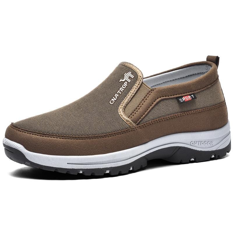 Tênis Mocassim Ortopédico Antiderrapante - ConfortoPlus Tênis Mocassim Ortopédico Antiderrapante - ConfortoPlus Mil e Dois Descontos Marrom 36 