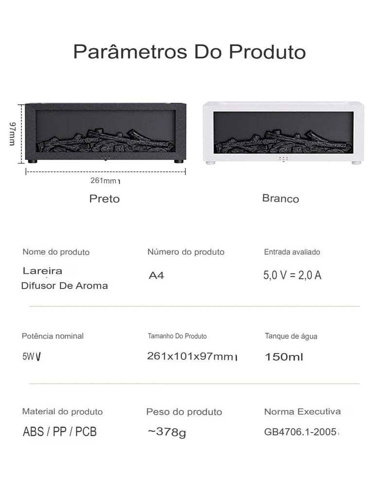 Umidificador de Lareira + FRETE GRÁTIS + PAZ E CONFORTO PARA SUA CASA! Casa Mil e Dois Descontos 